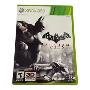 Batman Arkham City Xbox 360 Complete Video Game Tested Rocksteady WB DC Comics
